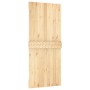 Puerta corredera con herrajes madera maciza de pino 90x210 cm de vidaXL, Puertas - Ref: Foro24-3203119, Precio: 198,65 €, Des...