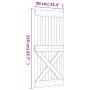 Puerta corredera con herrajes madera maciza de pino 90x210 cm de vidaXL, Puertas - Ref: Foro24-3203119, Precio: 198,65 €, Des...