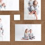 Collage photo frame for photo 4x(10x15 cm) light brown MDF by vidaXL, Photo frames - Ref: Foro24-332768, Price: 14,71 €, Disc...