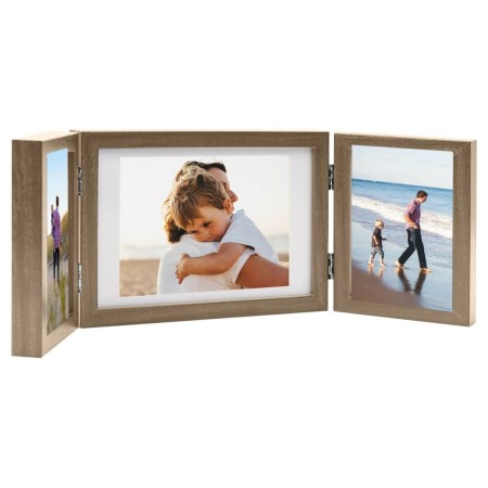 Light brown triple collage photo frame 28x18 cm+2x(13x18 cm) by vidaXL, Photo frames - Ref: Foro24-332749, Price: 17,90 €, Di...