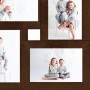 Fotocollage-Fotorahmen 4x (13x18 cm) dunkelbraunes MDF von vidaXL, Bilderrahmen - Ref: Foro24-332771, Preis: 22,18 €, Rabatt: %