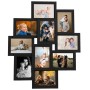 Collage photo frame for 10x(13x18 cm) black MDF photo by vidaXL, Photo frames - Ref: Foro24-332783, Price: 39,72 €, Discount: %