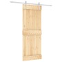 Puerta corredera con herrajes madera maciza de pino 80x210 cm de vidaXL, Puertas - Ref: Foro24-3203009, Precio: 150,99 €, Des...