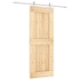 Puerta corredera con herrajes madera maciza de pino 80x210 cm de vidaXL, Puertas - Ref: Foro24-3203013, Precio: 166,92 €, Des...