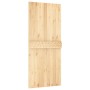 Puerta corredera con herrajes madera maciza de pino 90x210 cm de vidaXL, Puertas - Ref: Foro24-3203015, Precio: 174,40 €, Des...