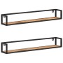 Wall shelves 2 units 120 cm rough mango wood by vidaXL, Shelves and shelves - Ref: Foro24-320673, Price: 120,01 €, Discount: %