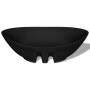 Lavabo Oval de cerámica negra de lujo con desagüe, 59 x 38,5 cm de vidaXL, Lavabos - Ref: Foro24-140680, Precio: 65,07 €, Des...