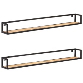 Wall shelves 2 units 160 cm rough mango wood by vidaXL, Shelves and shelves - Ref: Foro24-320676, Price: 137,99 €, Discount: %