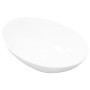 White ceramic oval washbasin 40x33 cm by vidaXL, Sinks - Ref: Foro24-140674, Price: 56,92 €, Discount: %