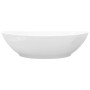 Lavabo ovalado de cerámica blanco 40x33 cm de vidaXL, Lavabos - Ref: Foro24-140674, Precio: 56,92 €, Descuento: %