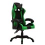 Silla gaming con luces LED RGB cuero sintético verde y negro de vidaXL, Sillas de oficina - Ref: Foro24-287999, Precio: 194,9...