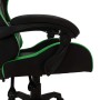 Gaming-Stuhl mit RGB-LED-Leuchten aus grünem und schwarzem Kunstleder von vidaXL, Bürostühle - Ref: Foro24-287999, Preis: 194...