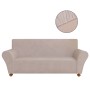 Beige Polyester Jersey Stretch Sofa Cover by vidaXL, Covers - Ref: Foro24-131090, Price: 37,32 €, Discount: %