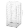 Cestas de muro de gaviones alambre galvanizado 25x25x50cm 3 uds de vidaXL, Paneles de vallas - Ref: Foro24-141044, Precio: 33...