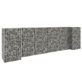 H-shaped gabion planter made of steel wire, 260x40x80 cm by vidaXL, Pots and planters - Ref: Foro24-145660, Price: 85,99 €, D...