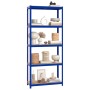 Storage shelving 5 levels blue plywood steel by vidaXL, Industrial shelving - Ref: Foro24-152856, Price: 48,70 €, Discount: %