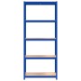 Storage shelving 5 levels blue plywood steel by vidaXL, Industrial shelving - Ref: Foro24-152856, Price: 48,70 €, Discount: %