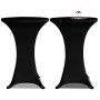 2 Black Fitted Tablecloths for Standing Table - 80cm Diameter by vidaXL, Covers - Ref: Foro24-241206, Price: 35,95 €, Discoun...