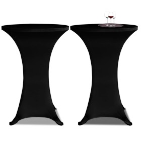 2 Manteles negros ajustados para mesa de pie - 80 cm diámetro de vidaXL, Fundas - Ref: Foro24-241206, Precio: 33,24 €, Descue...