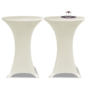 2 Manteles color crema ajustados para mesa de pie - 80 cm diámetro de vidaXL, Fundas - Ref: Foro24-241209, Precio: 25,54 €, D...