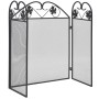 Black iron 3-panel fireplace screen by vidaXL, Fireplace screens - Ref: Foro24-242005, Price: 39,59 €, Discount: %