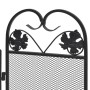 Black iron 3-panel fireplace screen by vidaXL, Fireplace screens - Ref: Foro24-242005, Price: 39,59 €, Discount: %