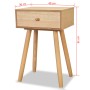 Bedside tables 2 pcs solid brown pine wood 40x30x61cm by vidaXL, Nightstands - Ref: Foro24-244742, Price: 96,85 €, Discount: %