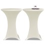 Elastic tablecloth for high table, 4 units, cream color, Ø80 cm. by vidaXL, Covers - Ref: Foro24-279076, Price: 43,87 €, Disc...