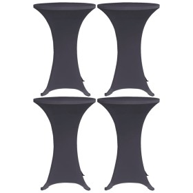 Elastic table cover 4 units 80 cm anthracite gray by vidaXL, Covers - Ref: Foro24-279086, Price: 38,22 €, Discount: %