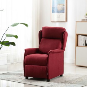 Sillón reclinable de tela rojo tinto de vidaXL, Sillones - Ref: Foro24-289779, Precio: 193,99 €, Descuento: %