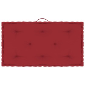 Burgundy red cotton floor pallet cushion 73x40x7 cm by vidaXL, Cushions for chairs and sofas - Ref: Foro24-324687, Price: 23,...