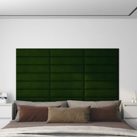 Wall panels 12 pcs dark green velvet 60x15 cm 1.08m² by vidaXL, Wall covering - Ref: Foro24-343837, Price: 45,71 €, Discount: %