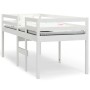 Cama alta blanca madera maciza pino 90x190 cm de vidaXL, Camas y somieres - Ref: Foro24-821615, Precio: 158,89 €, Descuento: %