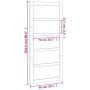 Puerta de granero madera maciza pino blanca 90x1,8x204,5 cm de vidaXL, Puertas - Ref: Foro24-824619, Precio: 118,87 €, Descue...