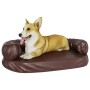 Cama para perros de espuma cuero sintético marrón 75x53 cm de vidaXL, Camas para perros - Ref: Foro24-171320, Precio: 55,25 €...