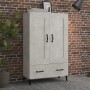 Concrete gray plywood sideboard 70x31x115 cm