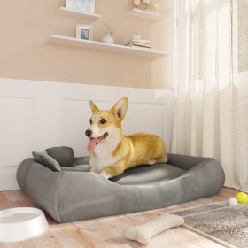 Cojín para perros con almohadas tela oxford gris 89x75x19 cm de vidaXL, Camas para perros - Ref: Foro24-171192, Precio: 30,99...