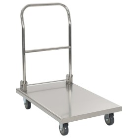 Silver stainless steel luggage trolley 82x53x86 cm by vidaXL, Kitchen and dining carts - Ref: Foro24-50919, Price: 144,90 €, ...