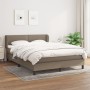 Box spring bed with taupe gray fabric mattress 140x190 cm by vidaXL, Beds and slatted bases - Ref: Foro24-3126161, Price: 469...