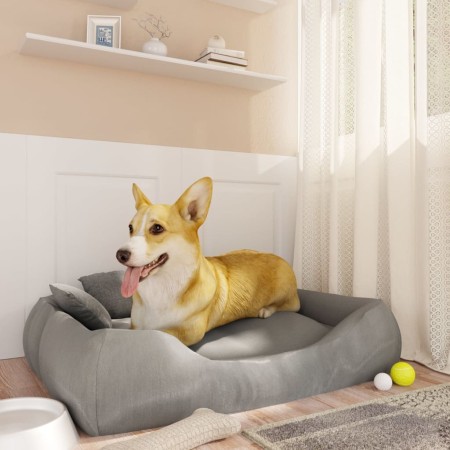 Cojín para perros con almohadas tela oxford gris 75x58x18 cm de vidaXL, Camas para perros - Ref: Foro24-171191, Precio: 26,92...