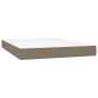 Cama box spring con colchón tela gris taupe 140x190 cm de vidaXL, Camas y somieres - Ref: Foro24-3126161, Precio: 409,99 €, D...