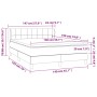 Box spring bed with cream fabric mattress 140x190 cm by vidaXL, Beds and slatted bases - Ref: Foro24-3126242, Price: 465,55 €...