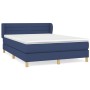 Cama box spring con colchón tela azul 140x190 cm de vidaXL, Camas y somieres - Ref: Foro24-3126883, Precio: 455,41 €, Descuen...