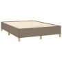 Cama box spring con colchón tela gris taupe 140x190 cm de vidaXL, Camas y somieres - Ref: Foro24-3128601, Precio: 551,86 €, D...