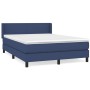 Box spring bed with blue fabric mattress 140x190 cm by vidaXL, Beds and slatted bases - Ref: Foro24-3129551, Price: 452,06 €,...