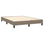 Cama box spring con colchón tela gris taupe 140x190 cm de vidaXL, Camas y somieres - Ref: Foro24-3129629, Precio: 449,83 €, D...