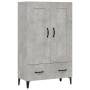 Aparador de madera contrachapada gris hormigón 70x31x115 cm de vidaXL, Aparadores - Ref: Foro24-812577, Precio: 100,56 €, Des...