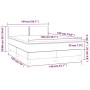 Boxspringbett-Matratze und LED-Leuchten, cremefarbener Stoff, 140 x 190 cm von vidaXL, Betten und Lattenroste - Ref: Foro24-3...