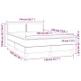 Boxspringbettmatratze und LED-Leuchten aus blauem Stoff 140x190 cm von vidaXL, Betten und Lattenroste - Ref: Foro24-3133635, ...