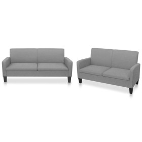 2-teiliges Sofaset aus hellgrauem Stoff von vidaXL, Sofas - Ref: Foro24-278212, Preis: 542,99 €, Rabatt: %